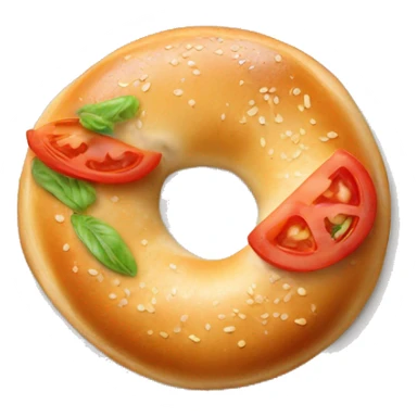 plan bagel with tomato sticker