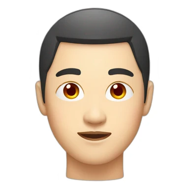 asian man's face in hachimaki with a red circle on his forehead sticker