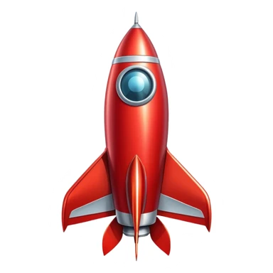 1950s retro rocket ship with fins sticker