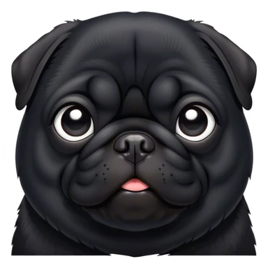 An autistic black pug sticker