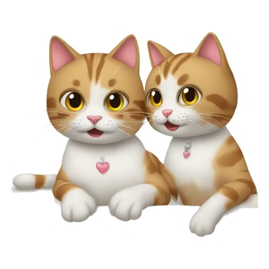 two cats on their honeymoon sticker
