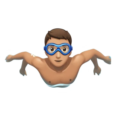 determined pool diver dives into a pool of confidence blue water  sticker