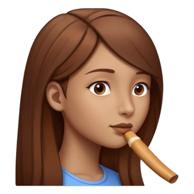 Girl with big pinocchio effect, side view sticker