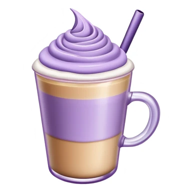 super realistic lavender latte sticker