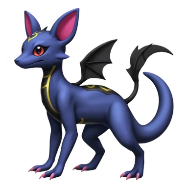 Shiny Salandit-Umbreon-Noibat-Hybrid (Full body) sticker