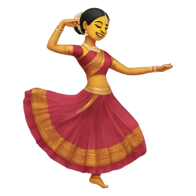 Women dancing in Bharatanatyam  sticker