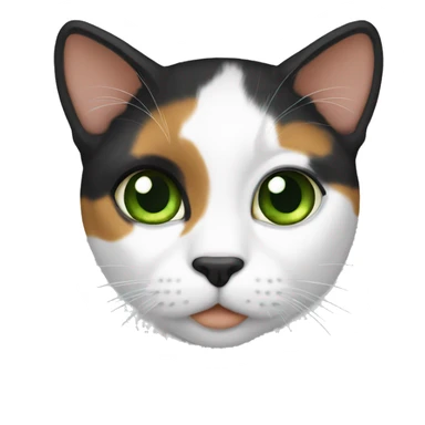 Calico green eyes sticker