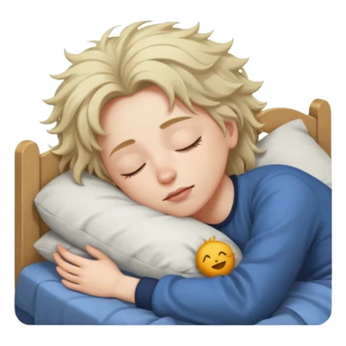 Myself sleeping in bed sticker