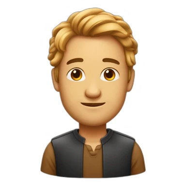 un beau gosse au couleur caramel avec des cheveux crépus noir sticker