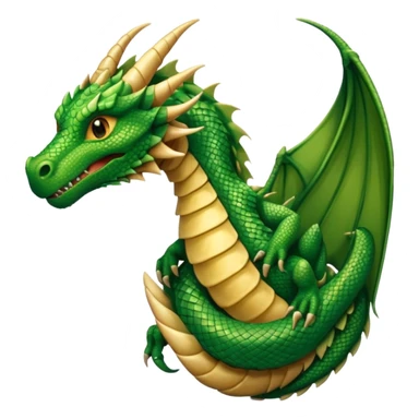 green dragon tail wrapped in human finger sticker