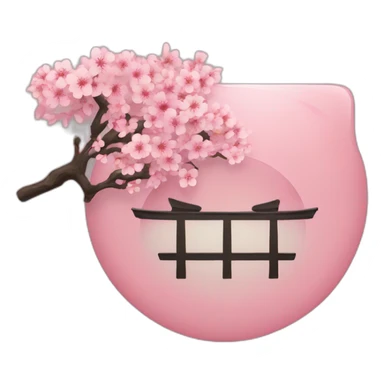 Japan Flag with Sakura sticker