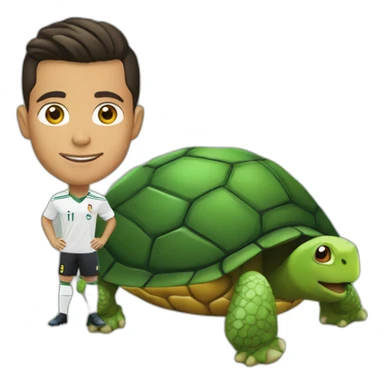 Cr7 sur la tête d'une tortue sticker