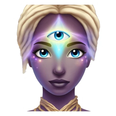 Pleiadian radiant glowing diva woman female third eye sticker