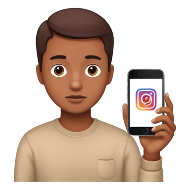 Person watching instagram sticker