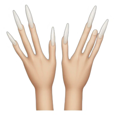 hand with long nails sticker