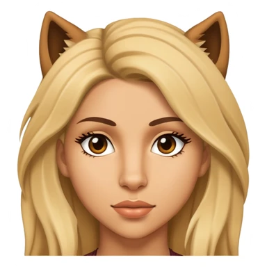The Half face of Shakira, half wolf face  sticker