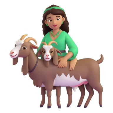 Esmeralda with her pet goat Djali sticker