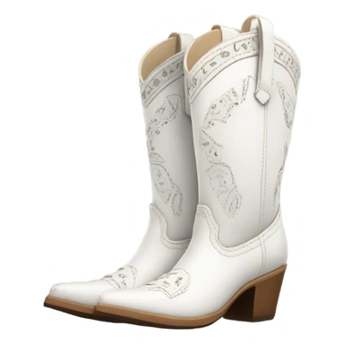 White cowgirl boots sticker