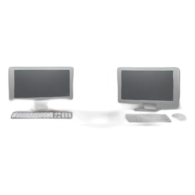 grey-desktop with two monitors sticker