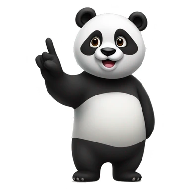 A panda doing a peace sign 🐻✌🏾 sticker