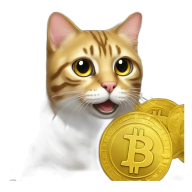 bitcoin-eating-yellowdotcat sticker