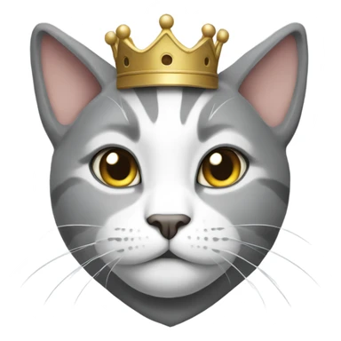 A king cat grey and white sticker