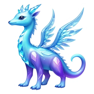 Shiny Exotic Colorful Ethereal Sparkly Amaura-Aurorus-Fakémon-hybrid-creature (full body)  sticker