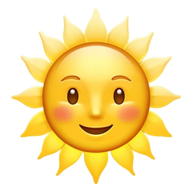 Cinematic Realistic Sunshine Emoji, Warm and golden, with soft rays of light streaming down from a bright, glowing sun. The golden hue bathes the world in warmth, uplifting the spirit and bringing a sense of joy and radiance. Soft glowing outline, capturing the essence of happiness, warmth, and light in a beautiful sunny day! sticker