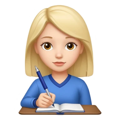 girl with notebook sticker