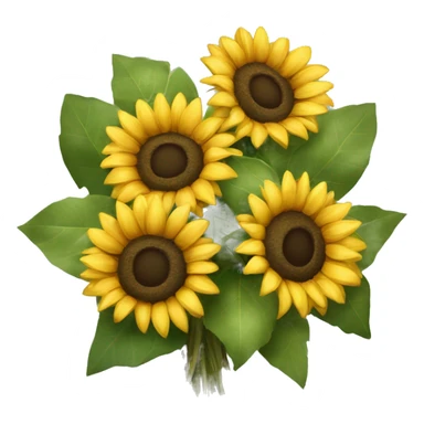 Bouquet of sunflowers with eucalyptus  sticker