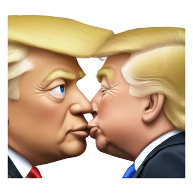 Elon musk kissing Donald trump sticker