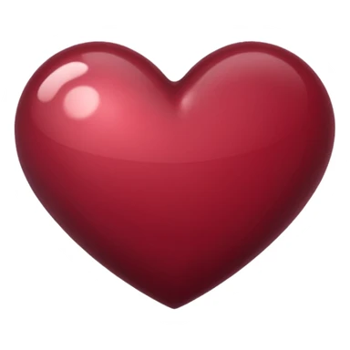 corazón de color vinotinto sticker