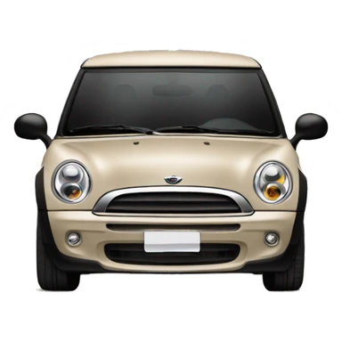 All beige mini Cooper  sticker