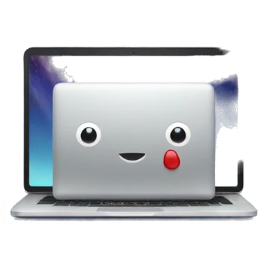 laptop with stock market  sticker