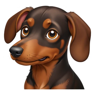 Teckels black and Brown  sticker