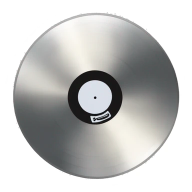 whie vinyl record sticker