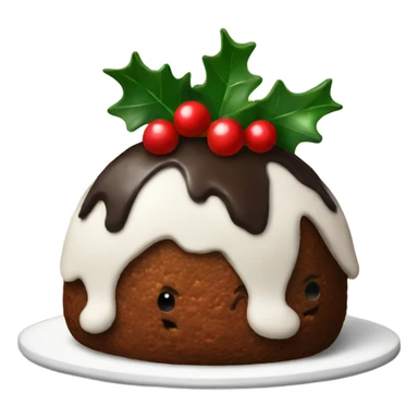 christmas pudding sticker
