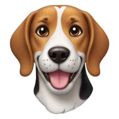 beagle dog smiling sticker