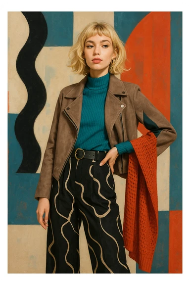 a lady with blond hair, distinct style 2 sticker