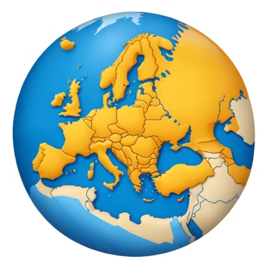 Point in Europe map blue sticker