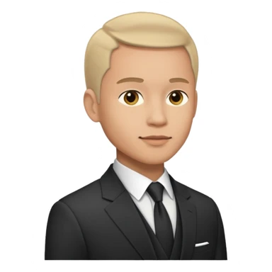 Man in suit half-side sticker