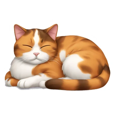 Calico cat sleeping sticker