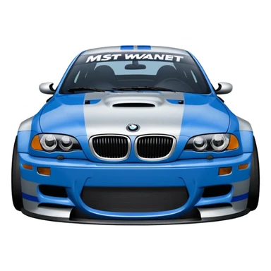 BMW M3 GT R E46 NEED FOR SPEED MOST WANTED'TAKI MAVI GÜMÜŞ resimdekini yap sticker