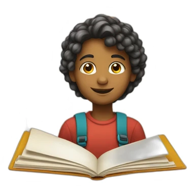 Enfant écrivant sur son cahier sticker