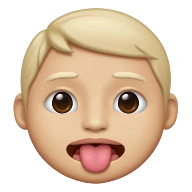 An emoji with 🌚 nails pookie and tongue sticker