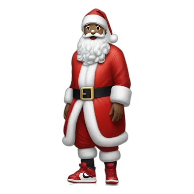 Santa claus wearing  nike air jordan Dior  sticker
