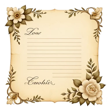 Light creamy color romantic letter sticker