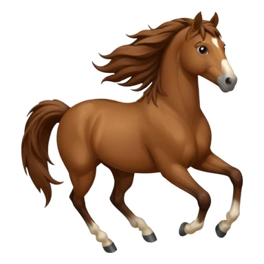 a beautiful wild running horse sticker