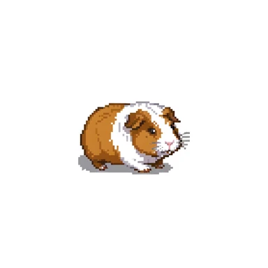 guinea pig running in grass sticker
