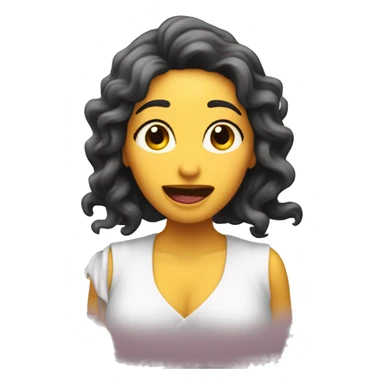 Rosalia singing “di mi nombre” sticker